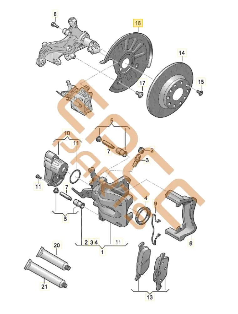 CUPRA ATECA COVER PLATE FOR BRAKE DISC 5Q0615611S