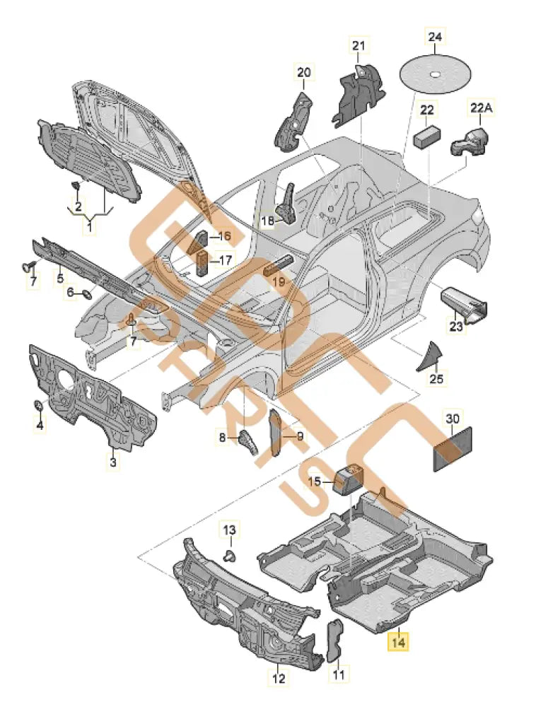 CUPRA ATECA INSULATION FOR FLOOR 575863919C