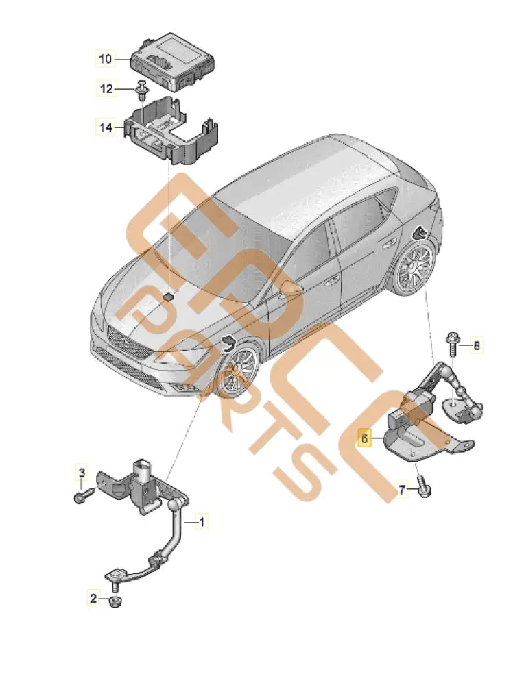 CUPRA ATECA LEVEL SENSOR WITH POLES 5Q0512521G