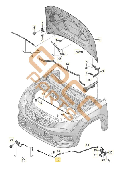 CUPRA ATECA LID LOCK CABLE 575823531