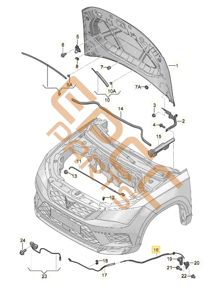 CUPRA ATECA LID LOCK CABLE 575823535A