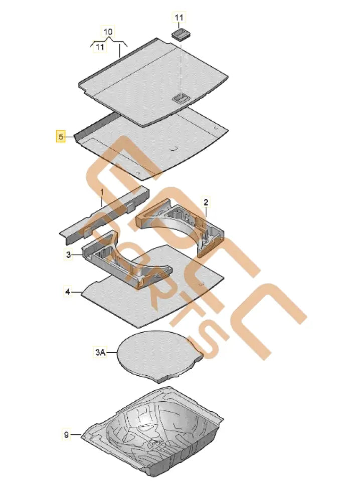 CUPRA ATECA LUGGAGE COMP. FLOOR COVERING 575863463K