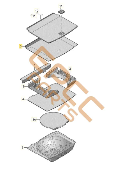 CUPRA ATECA LUGGAGE COMP. FLOOR COVERING 575863463K