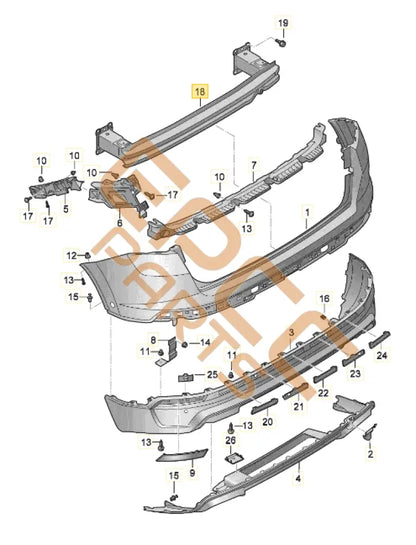 CUPRA ATECA RETAINER FOR BUMPER 575807305B Bumper