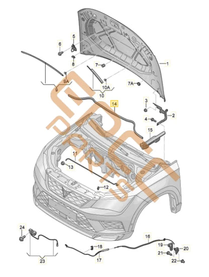CUPRA ATECA SEAL FOR WATER BOX 575823723B