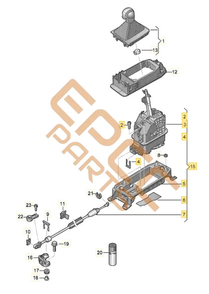CUPRA ATECA SELECTOR MECHANISM 5Q2713023CF 5Q2713025CA