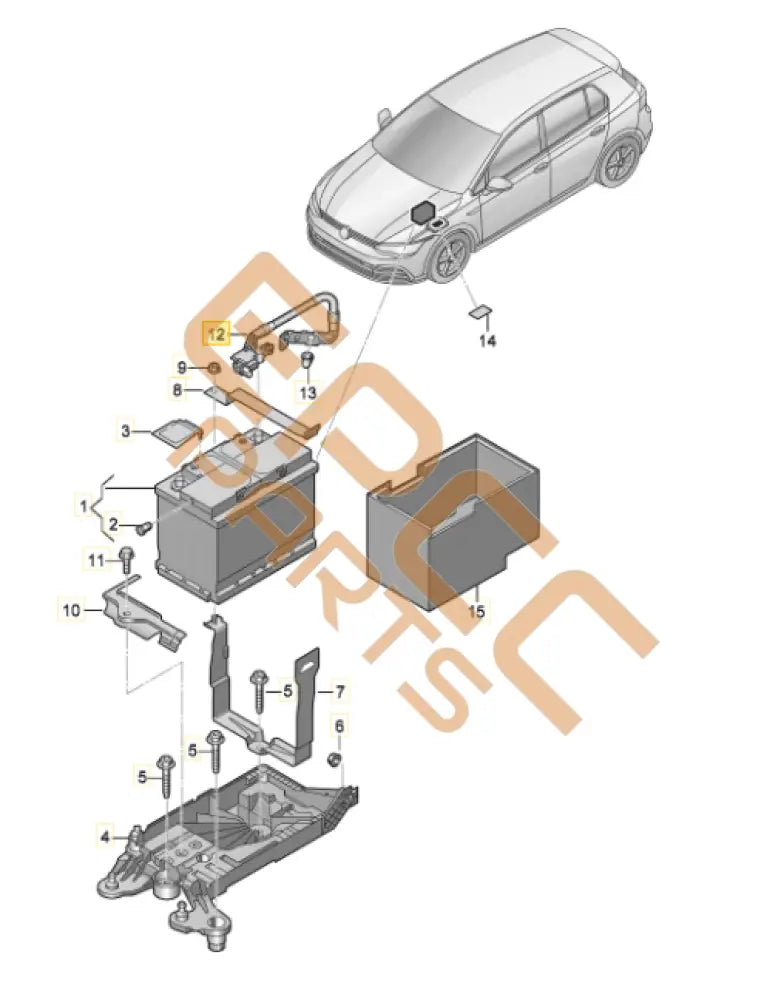 CUPRA BATTERY MONITORING UNIT CABLE 5WA915181F 5WA915181C