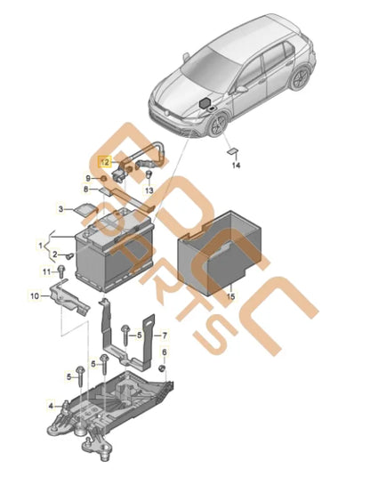 CUPRA BATTERY MONITORING UNIT CABLE 5WA915181F 5WA915181C