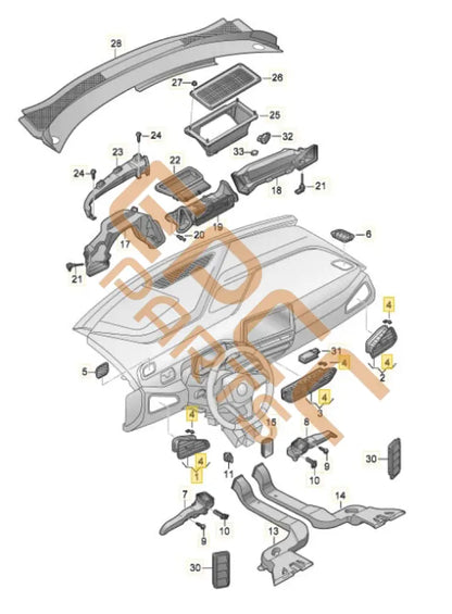 CUPRA BORN 2023 AIR VENT LEFT 10H819203A