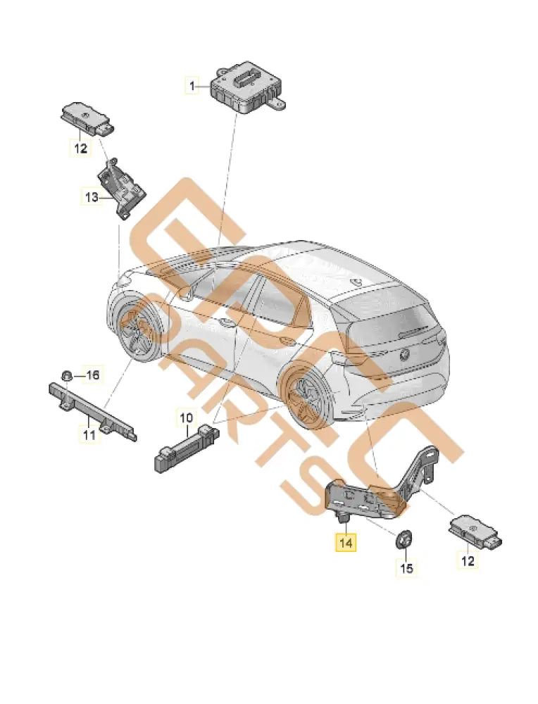 CUPRA BORN BRACKET LEFT REAR 10E907525