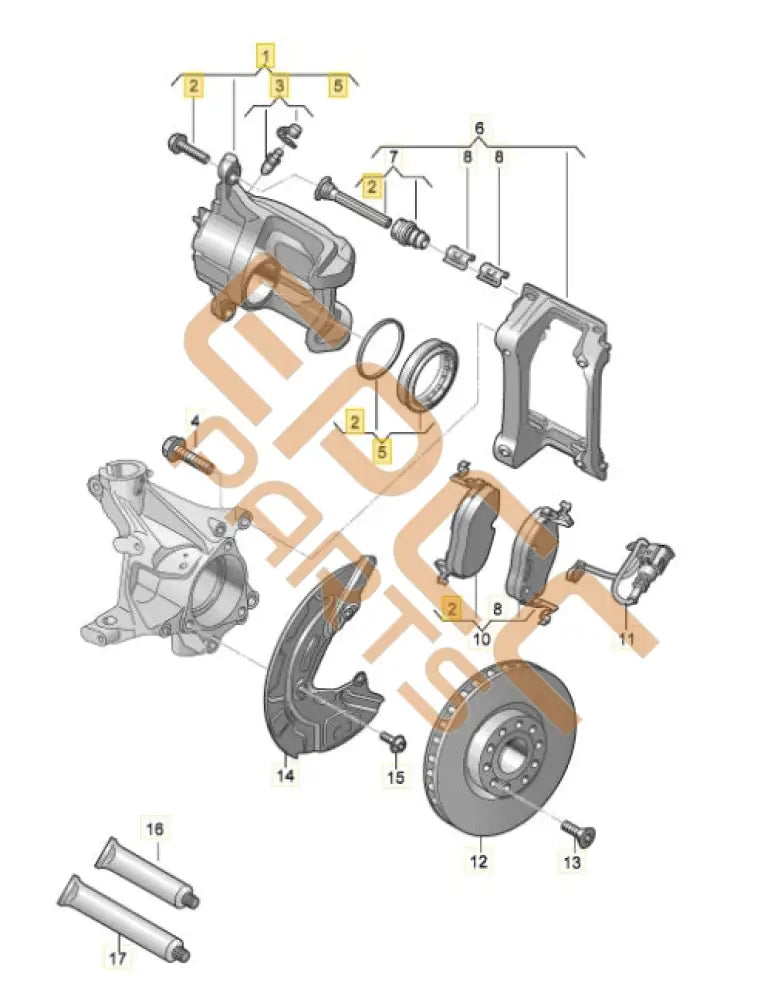 SEAT CUPRA BORN 2023 BRAKE CALIPER HOUSING 1EA615124A 1EA615106M