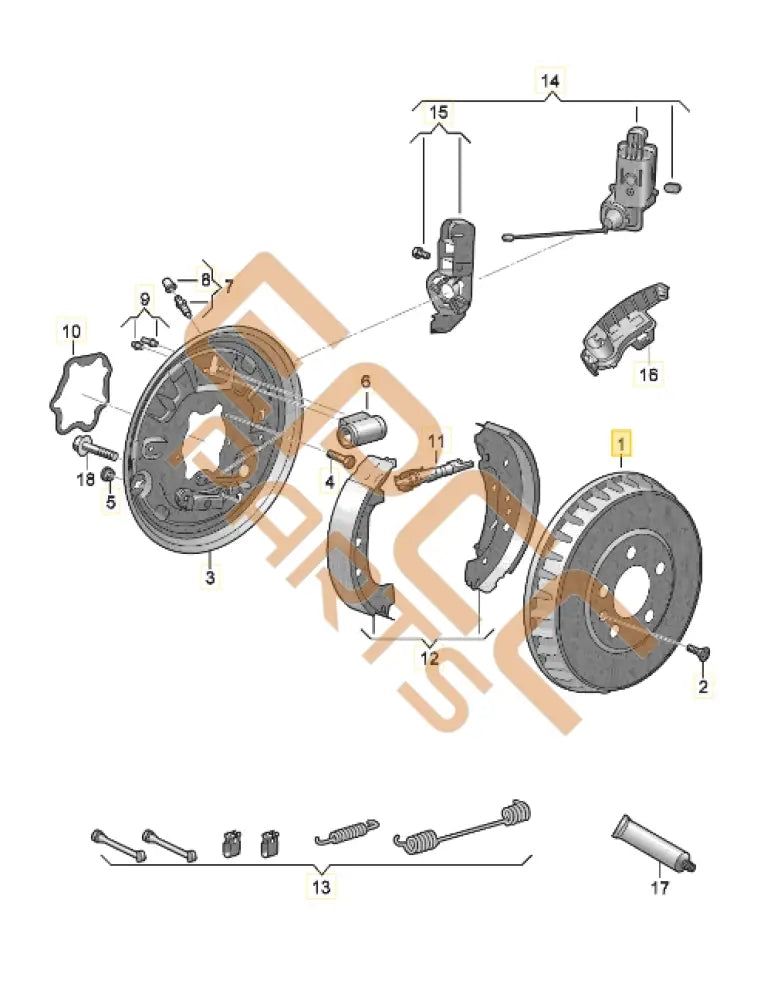 CUPRA BORN BRAKE DRUM 1EA609617D