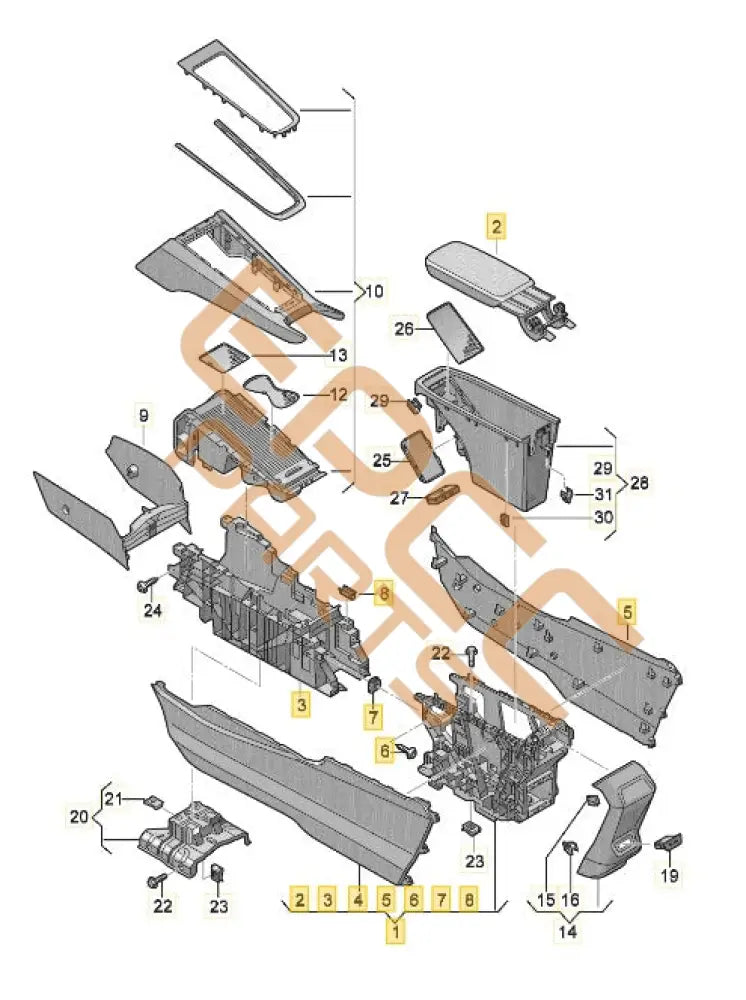 CUPRA BORN 2023 CENTRE CONSOLE 10E863242D
