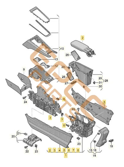 CUPRA BORN 2023 CENTRE CONSOLE 10E863242D