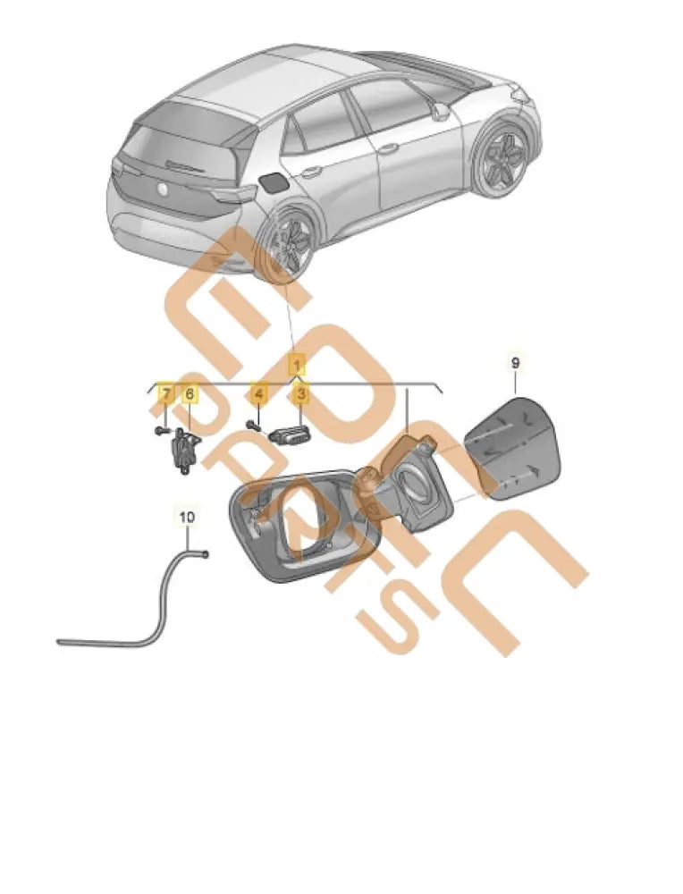 SEAT CUPRA BORN 2023 CHARGING SOCKET FLAP 10A809857C