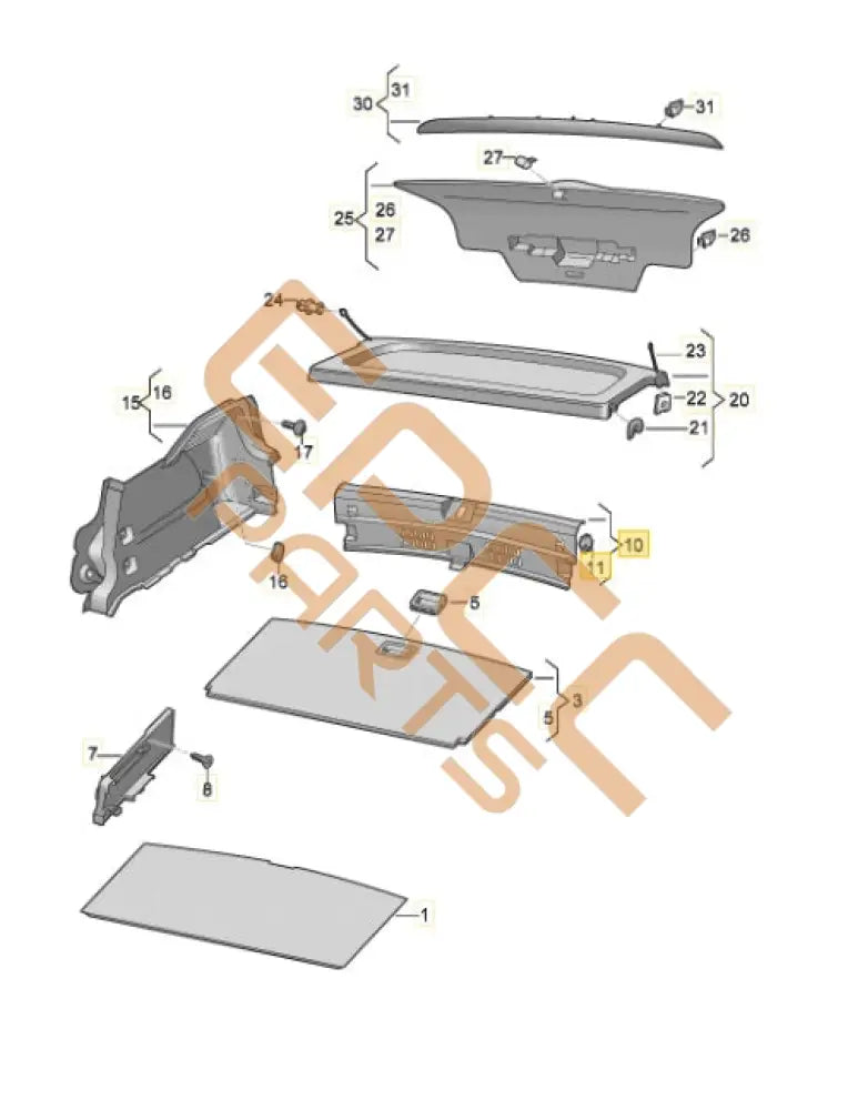 SEAT CUPRA BORN 2023 COVER FOR LOCK CARRIER 10A863459