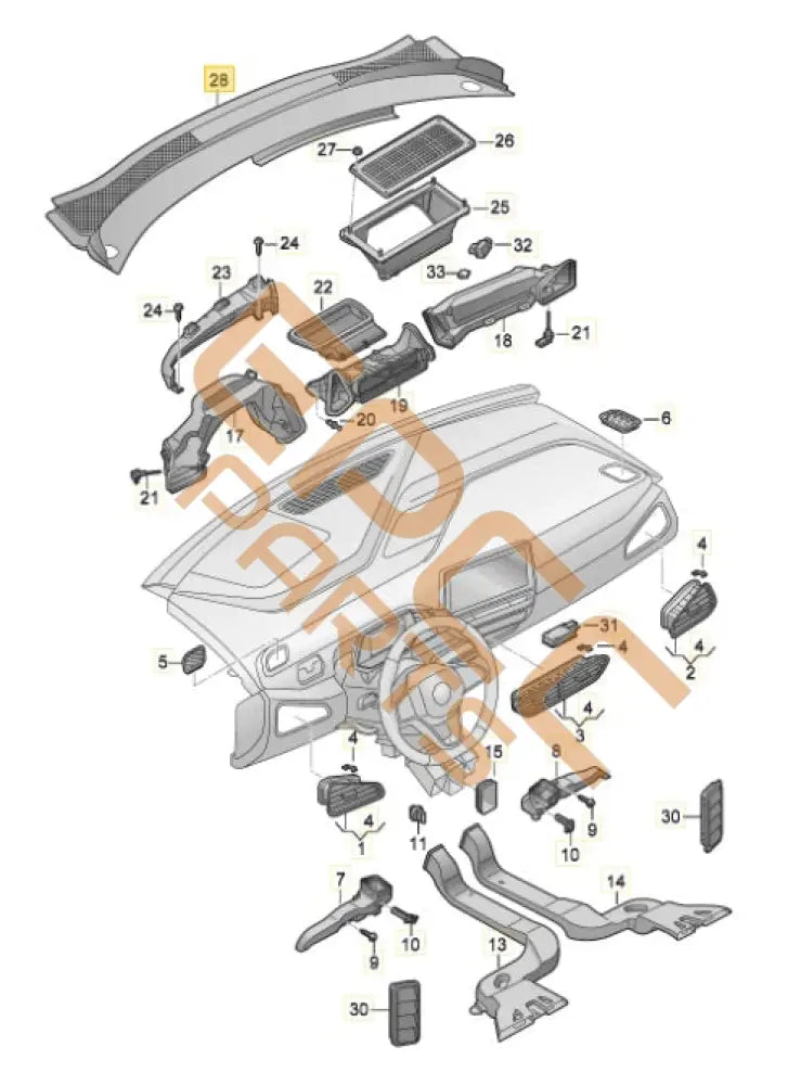 SEAT CUPRA BORN 2023 COVER FOR PLENUM CHAMBER 10A819403D