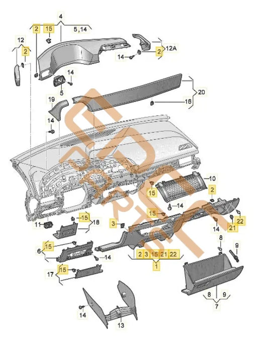 CUPRA BORN 2023 DASH COVER 10E827021 Dash