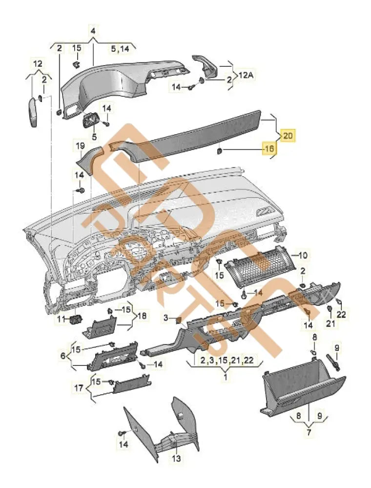 CUPRA BORN 2023 DASH COVER ALIMINIUM 10H854377 Dash