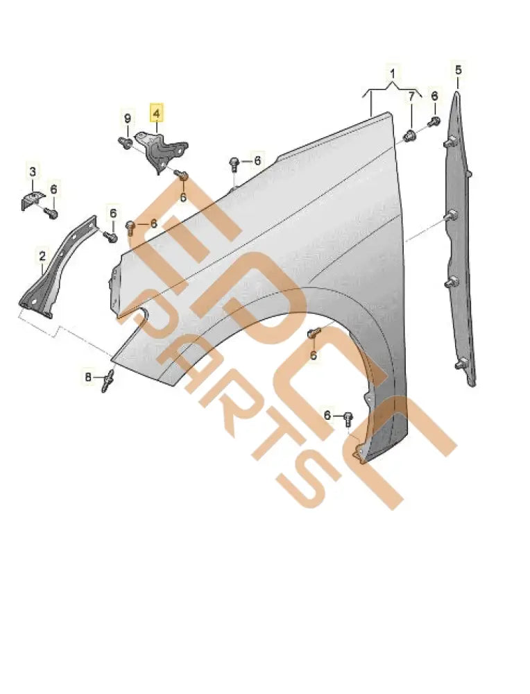 CUPRA BORN 2023 DEFORMATION BRACKET LEFT REAR 10E821983A