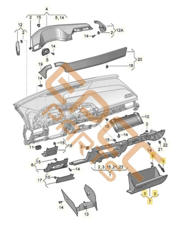 CUPRA BORN 2023 GLOVE COMPARTMENT 10H857121E