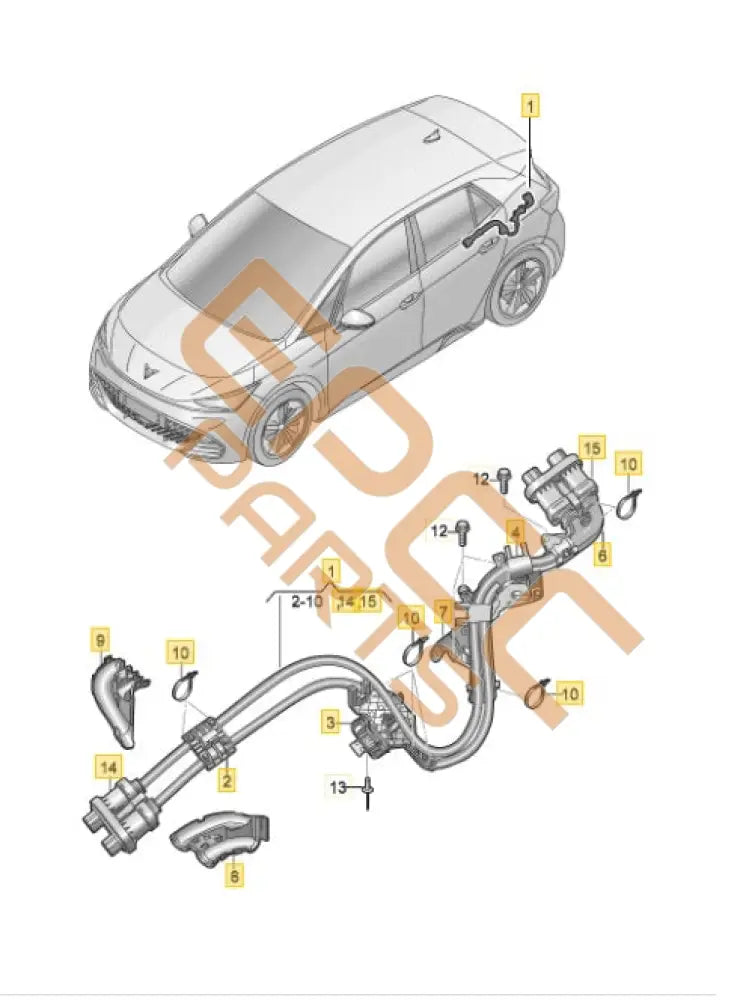 SEAT CUPRA BORN 2023 HIGH VOLTAGE CABLE FOR BATTERIE 1EA971015AA