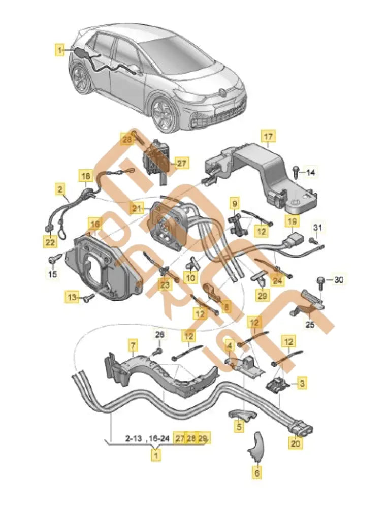 SEAT CUPRA BORN 2023 HIGH VOLTAGE CHARGING SET 10A971531BQ