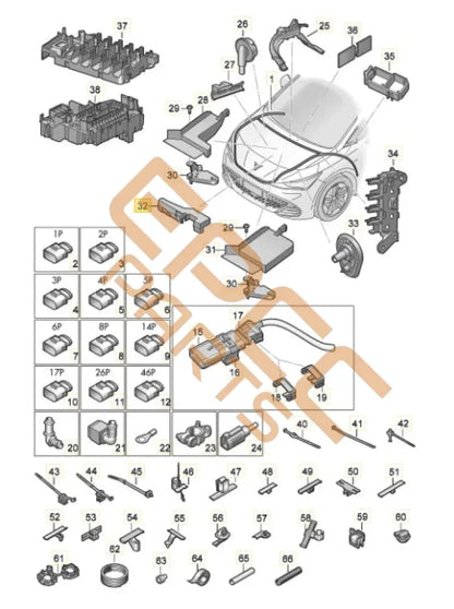 CUPRA BORN 2023 HIGH VOLTAGE TRIM COVER PANEL GUARD 1EA971792