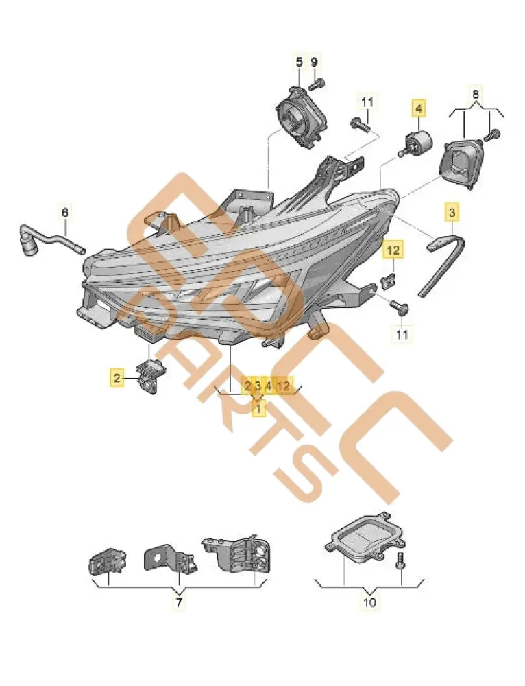SEAT CUPRA BORN 2023 LED HEADLIGHT RIGHT 10H941774 10H941008H