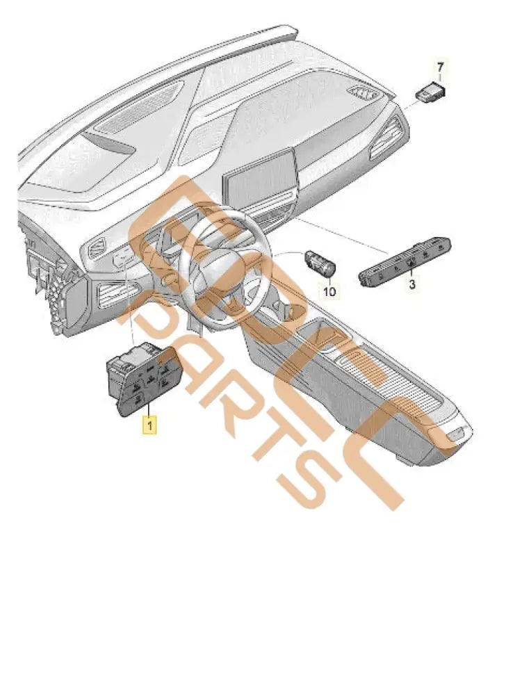 SEAT CUPRA BORN 2023 MULTI PUSHBUTTON FOR LIGHT + VISIBILITY 5H0941193AD