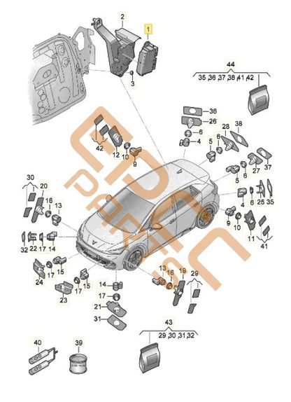 SEAT CUPRA BORN 2023 PARKING AID CONTROL MODULE 1EA919300A