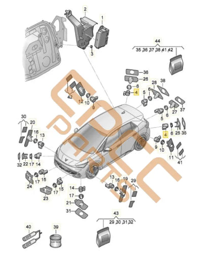 SEAT CUPRA BORN 2023 PARKING SENSOR 1EA919275C 1EA919275B