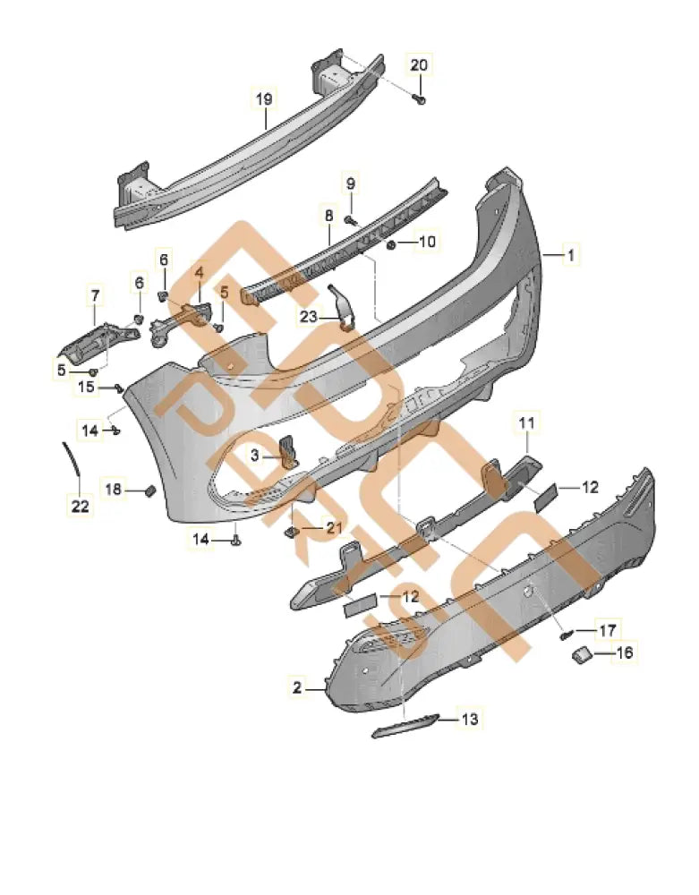 CUPRA BORN REAR BUMPER BAR COVER 10E807421B 10E807521F