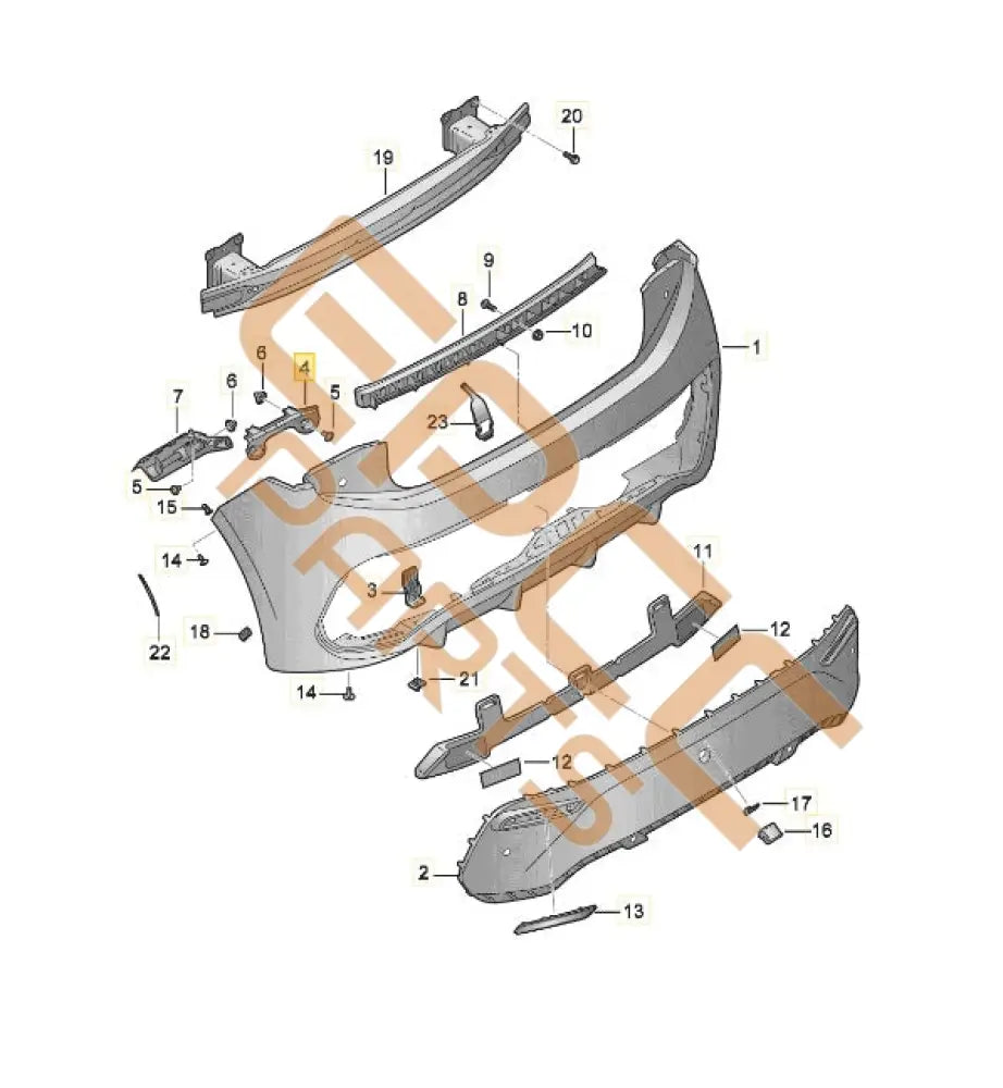 CUPRA BORN 2023 REAR BUMPER GUIDE PROFILE 10E807394A Bumper