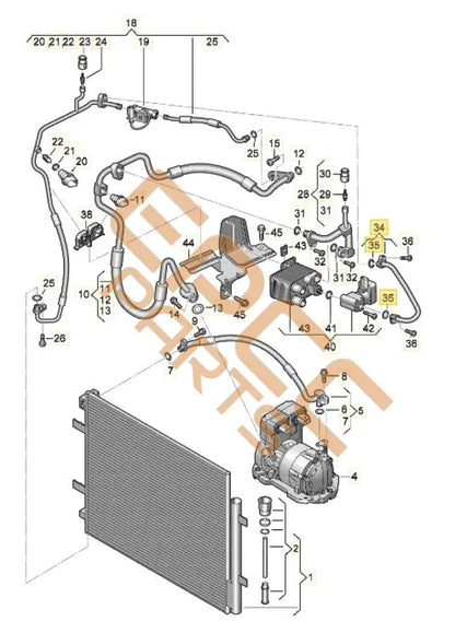 CUPRA BORN 2023 REFRIGERANT PIPE 1EA816732A