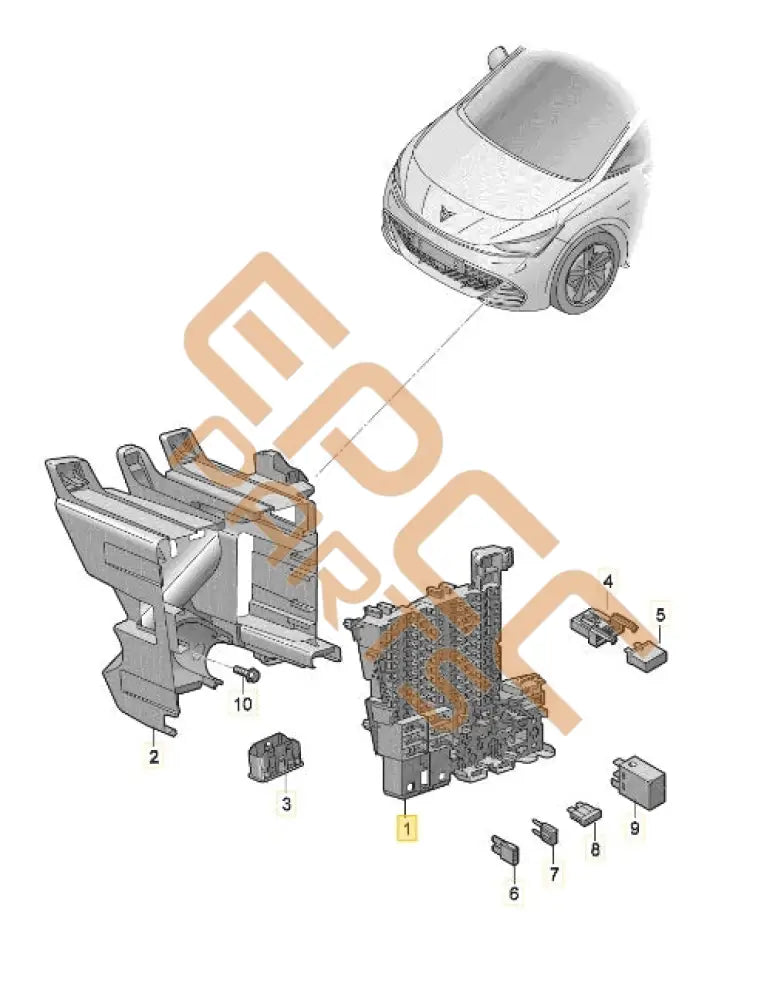 CUPRA BORN 2023 RELAY PLATE WITH FUSE BOX 4H0951253A