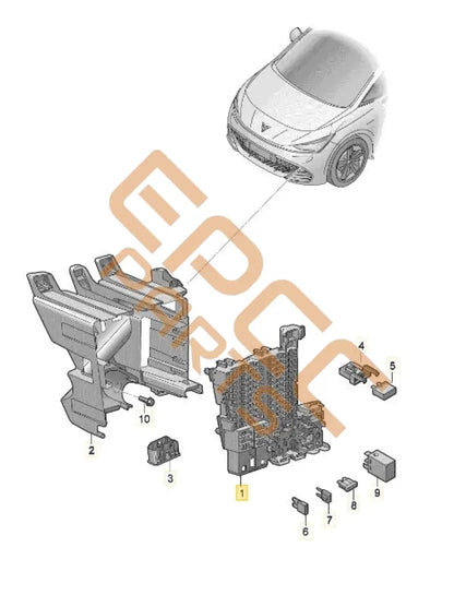 CUPRA BORN 2023 RELAY PLATE WITH FUSE BOX 4H0951253A