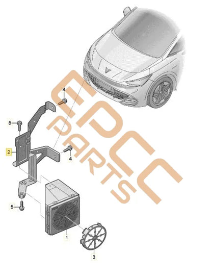 CUPRA BORN 2023 RETAINER FOR CONTROL UNIT 10A035205A