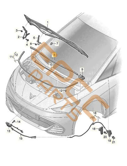 CUPRA BORN 2023 SEAL FOR WATER BOX 10A823723