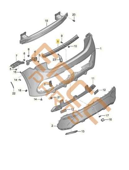 CUPRA BORN 2023 SECURING STRIP BUMPER 10E807863A Bumper
