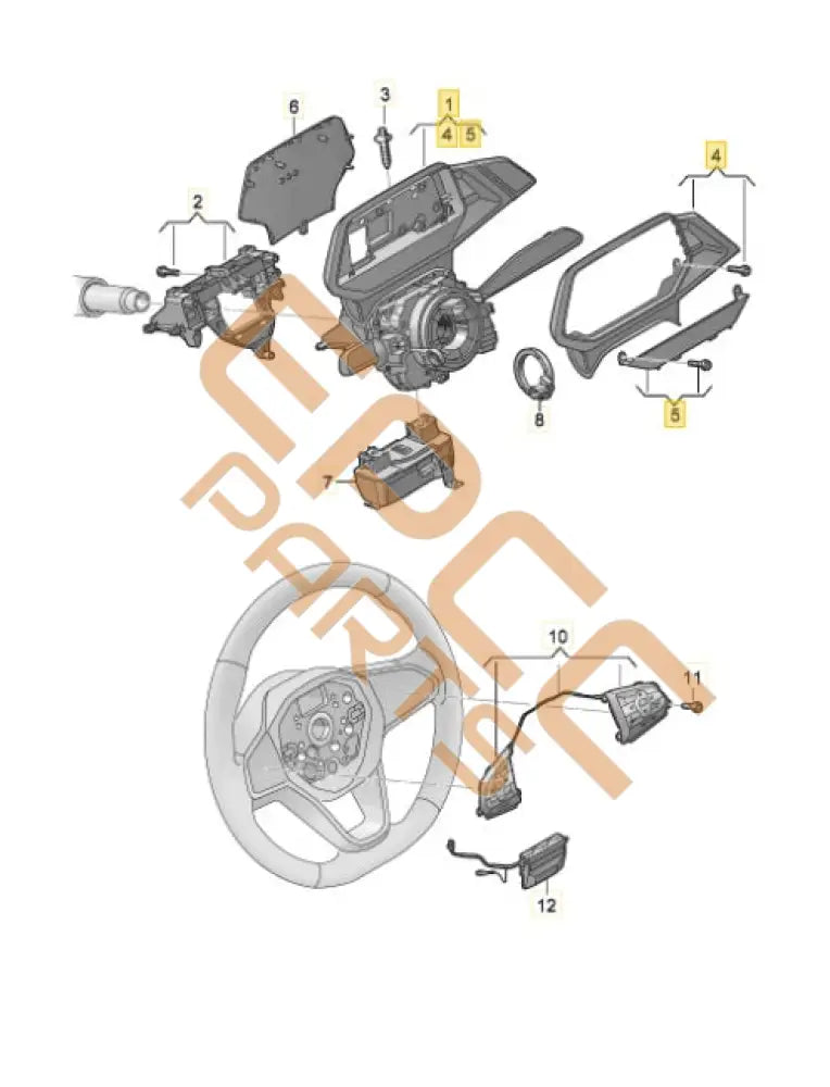 CUPRA BORN 2023 STEERING COL. WITH COMBI SWITCH 1EA953507AE