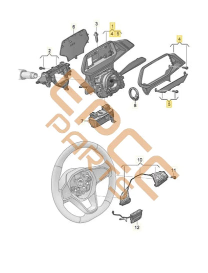 CUPRA BORN 2023 STEERING COL. WITH COMBI SWITCH 1EA953507AE