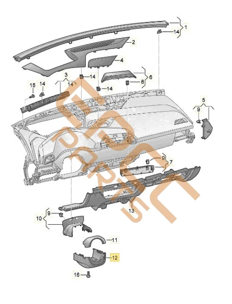 CUPRA BORN 2023 STEERING COLUMN TRIM 10A858559A