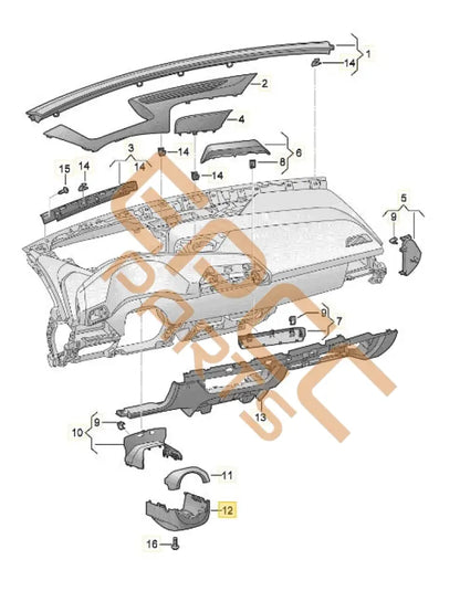 CUPRA BORN 2023 STEERING COLUMN TRIM 10A858559A