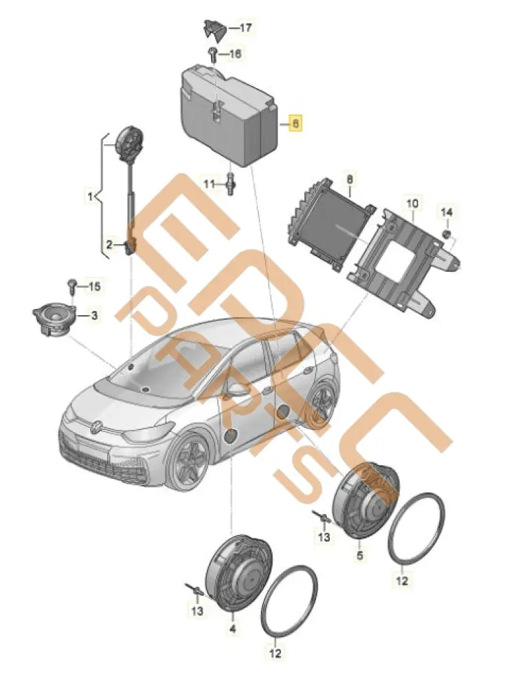 SEAT CUPRA BORN 2023 SUBWOOFER 10A035621