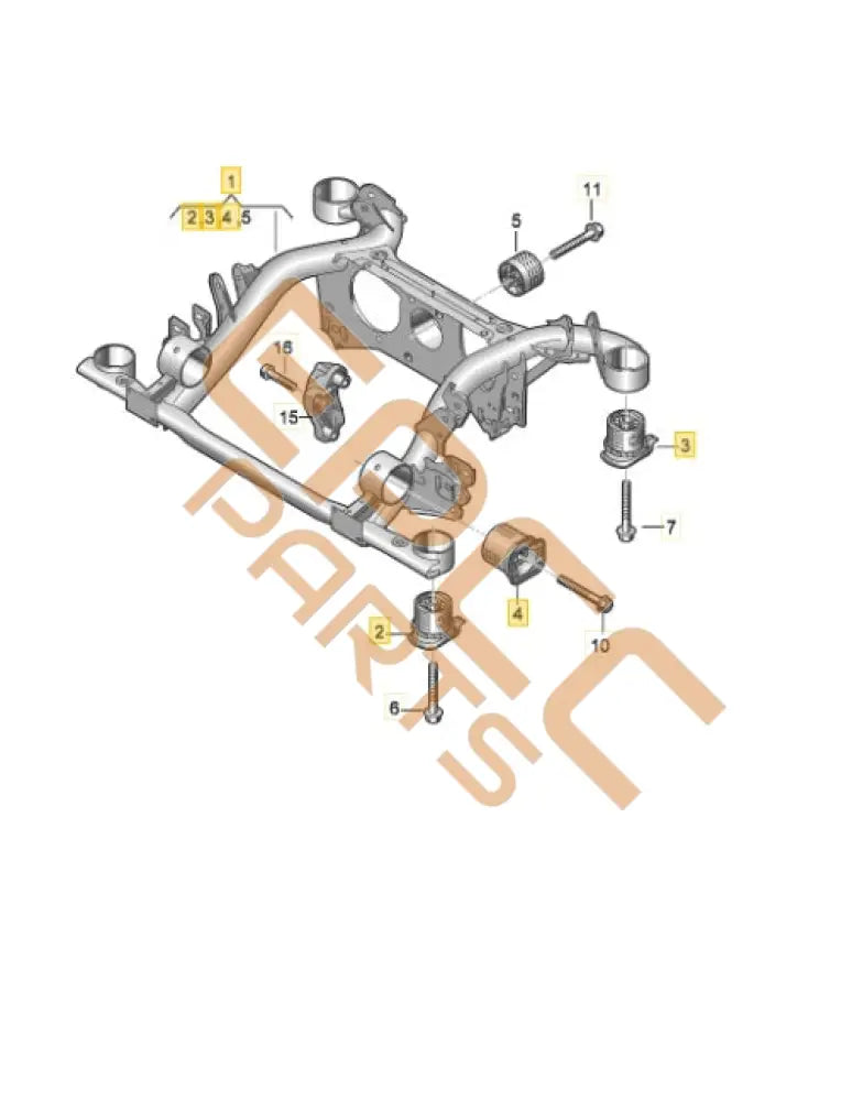 SEAT CUPRA BORN 2023 SUPPORT FRAME (REAR) 1EA505235BQ