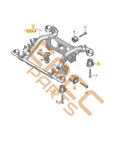 SEAT CUPRA BORN 2023 SUPPORT FRAME (REAR) 1EA505235BQ