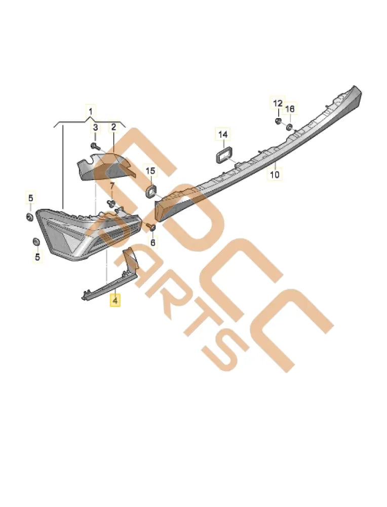 CUPRA BORN TRIM FOR TAIL LIGHT 10E945253B