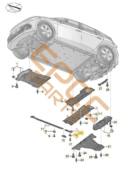 CUPRA BORN UNDERBODY TRIM 1EA825206