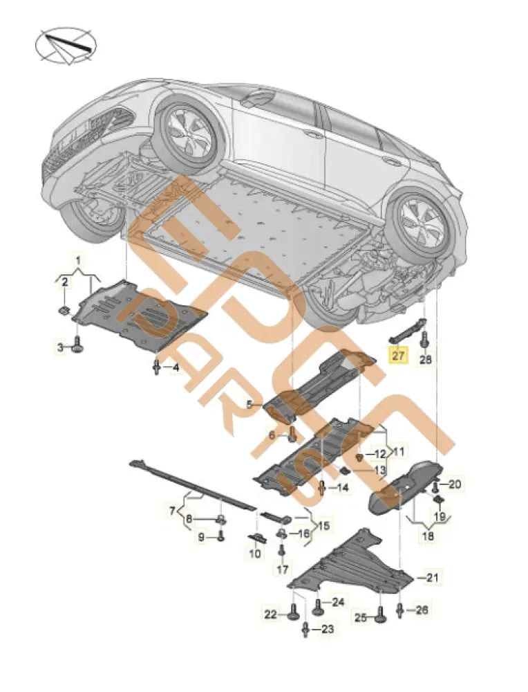 SEAT CUPRA BORN 2023 UNDERRUN BAR 1EA825921B